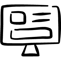 Website Development Monitor Layout Icon from Freehand Set