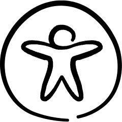 Acessibility Symbol Icon from Freehand Set