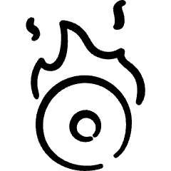 Cd Rom Burn Icon from Freehand Set