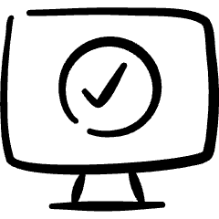 Desktop Action Monitor Approve Icon from Freehand Set