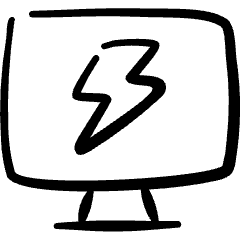 Desktop Action Monitor Flash Icon from Freehand Set