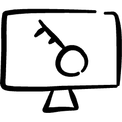 Desktop Action Monitor Key Icon from Freehand Set