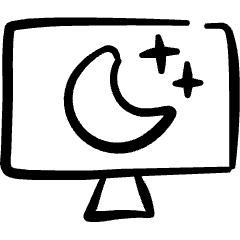 Desktop Action Monitor Screen Sleep 1 Icon from Freehand Set