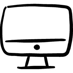 Desktop Monitor Icon from Freehand Set