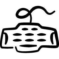 Keyboard Gaming Icon from Freehand Set