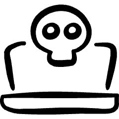 Laptop Computer Virus Icon from Freehand Set