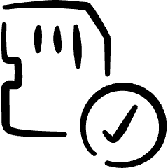 Memory Sd Card Check Icon from Freehand Set