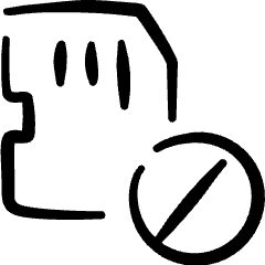Memory Sd Card Disable Icon from Freehand Set