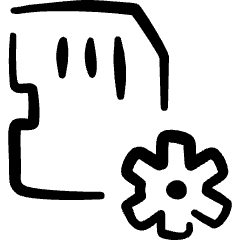 Memory Sd Card Settings Icon from Freehand Set
