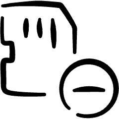 Memory Sd Card Subtract Icon from Freehand Set