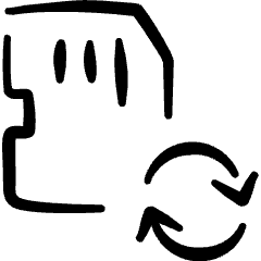 Memory Sd Card Sync Icon from Freehand Set