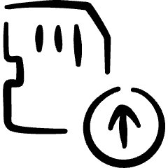 Memory Sd Card Upload Icon from Freehand Set