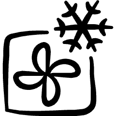 Power Supply Computer Cooling Icon from Freehand Set