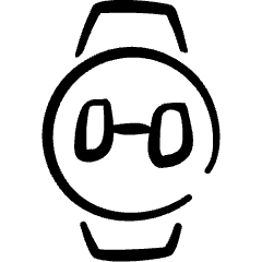 Smart Watch Circle Dumbbell Icon from Freehand Set