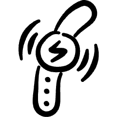 Smart Watch Circle Flash Icon from Freehand Set
