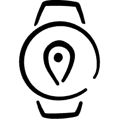 Smart Watch Circle Location Icon from Freehand Set