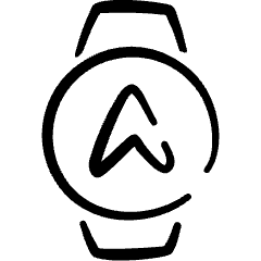 Smart Watch Circle Navigation Icon from Freehand Set