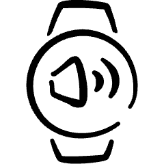 Smart Watch Circle Sound Icon from Freehand Set