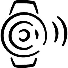 Smart Watch Circle Wifi Icon from Freehand Set