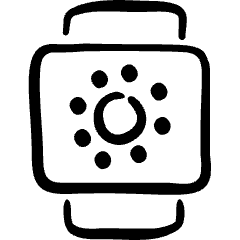 Smart Watch Square Brightness Icon from Freehand Set