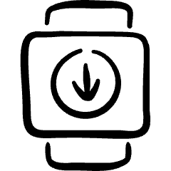 Smart Watch Square Download Icon from Freehand Set