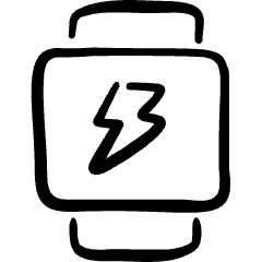 Smart Watch Square Flash Icon from Freehand Set