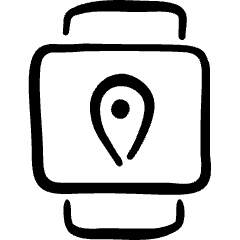 Smart Watch Square Location Icon from Freehand Set