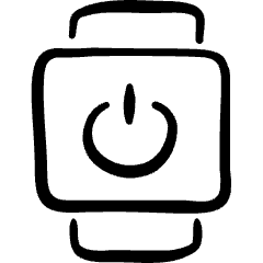 Smart Watch Square Power Icon from Freehand Set