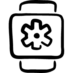 Smart Watch Square Settings Icon from Freehand Set
