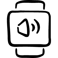 Smart Watch Square Sound Icon from Freehand Set