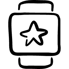 Smart Watch Square Star Icon from Freehand Set