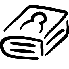 Book Contact Icon from Freehand Set