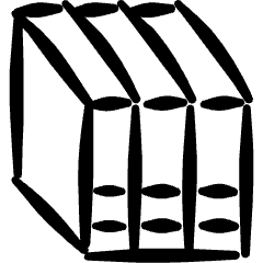 Book Library Icon from Freehand Set