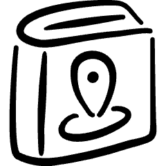 Book Location Pin Icon from Freehand Set