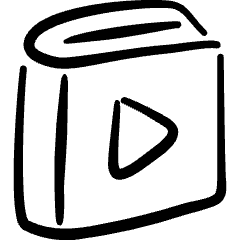 Book Play Icon from Freehand Set