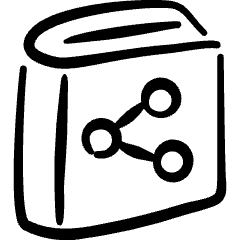 Book Share Icon from Freehand Set