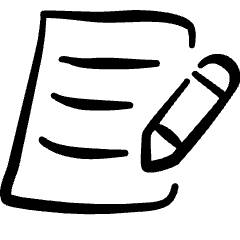 Content Paper Edit Icon from Freehand Set