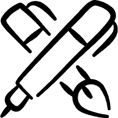 Content Pen Double Icon from Freehand Set