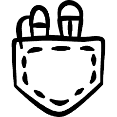 Content Pens Pocket Icon from Freehand Set