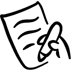 Content Write Icon from Freehand Set
