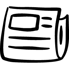 Newspaper Fold Icon from Freehand Set