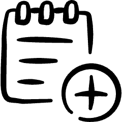 Notes Add Icon from Freehand Set