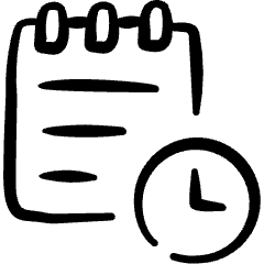 Notes Clock Icon from Freehand Set
