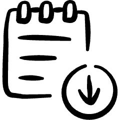 Notes Download Icon from Freehand Set