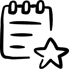 Notes Favorite Star Icon from Freehand Set