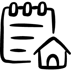 Notes Home Icon from Freehand Set