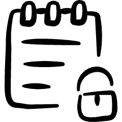 Notes Lock Icon from Freehand Set
