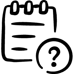 Notes Question Icon from Freehand Set