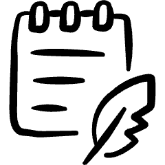Notes Quill Icon from Freehand Set
