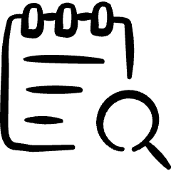 Notes Search Icon from Freehand Set